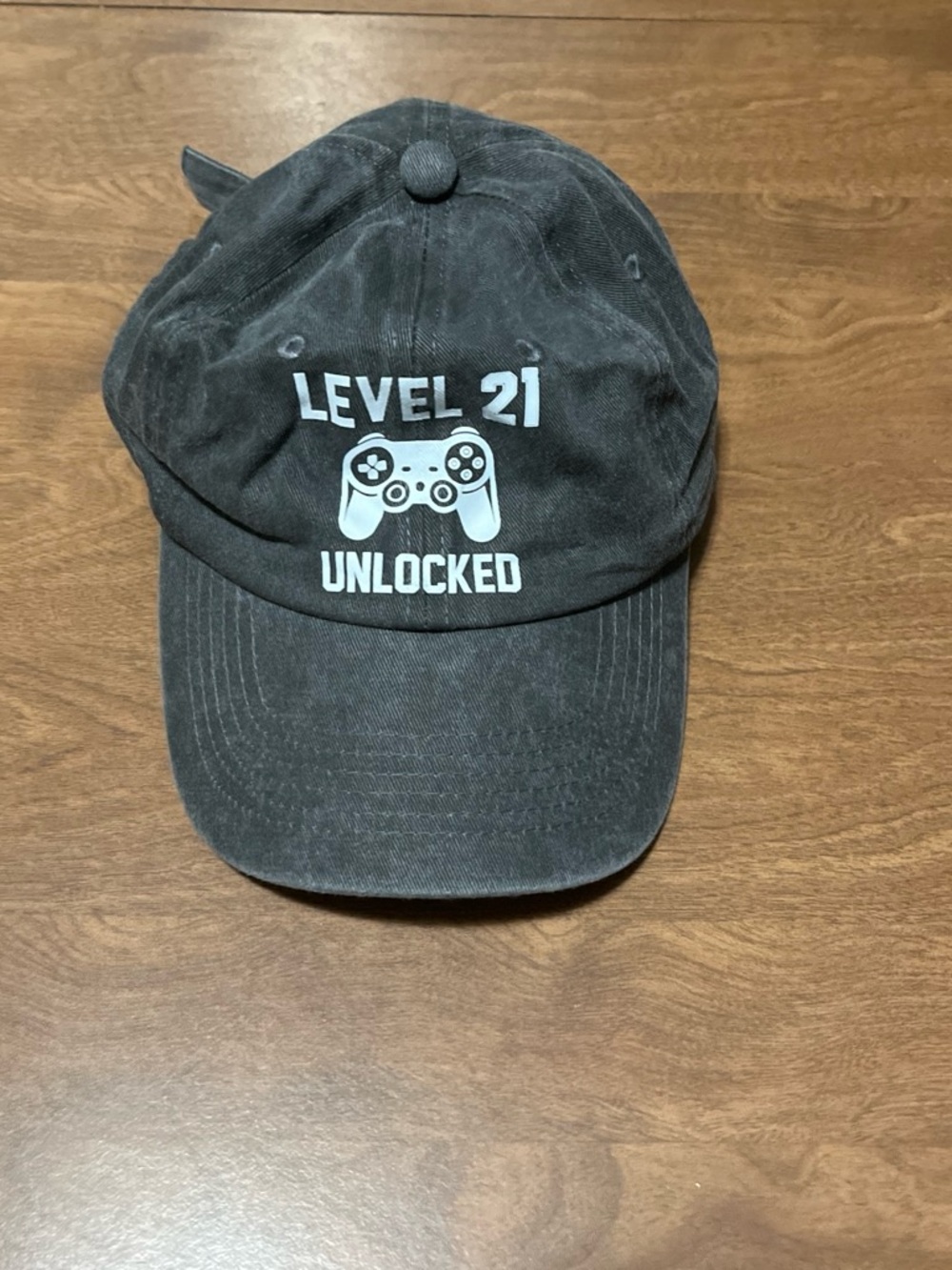 LEVEL 21 UNLOCKED Black Graphic Baseball Cap